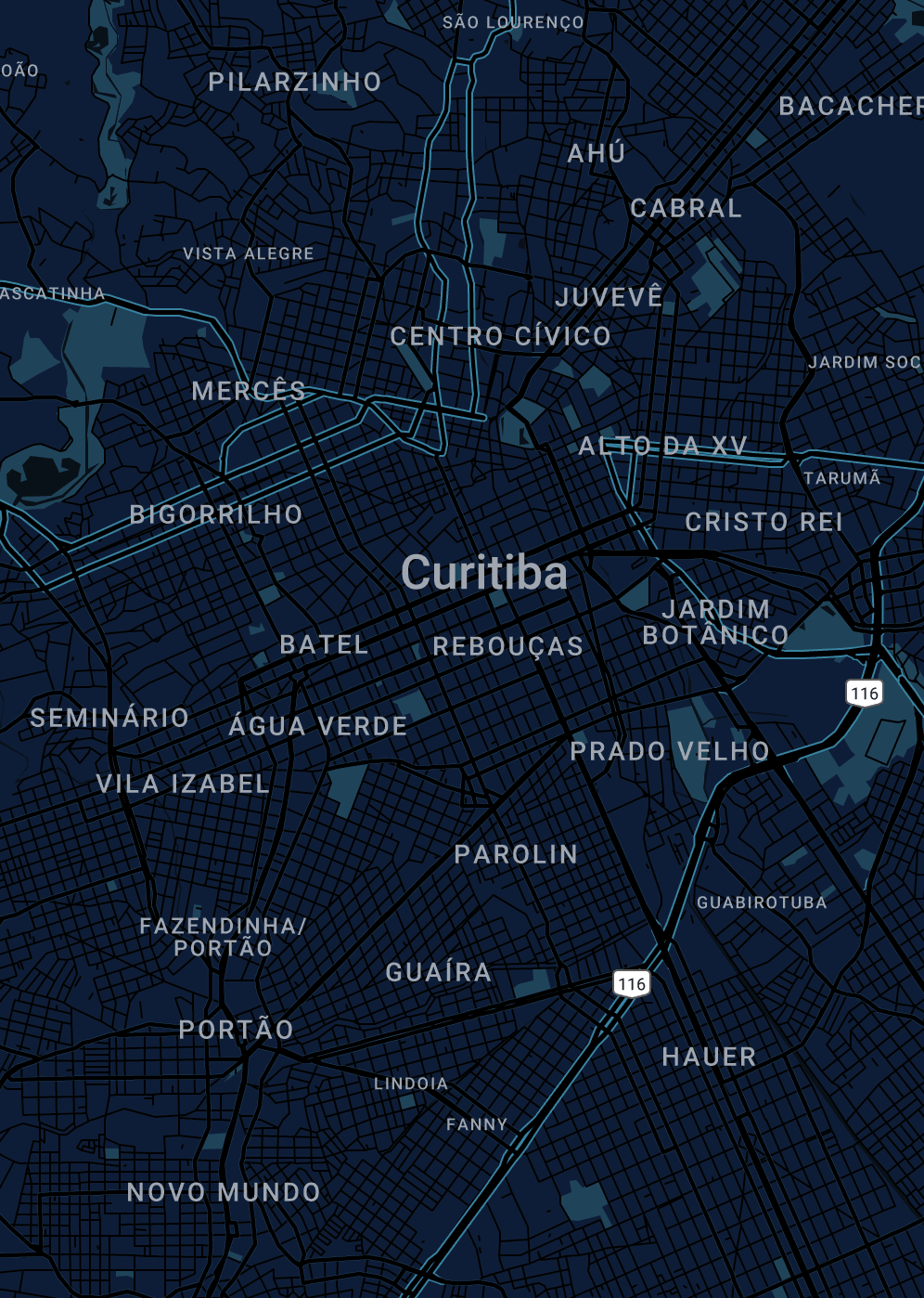 Mapa do boua com restaurantes próximos